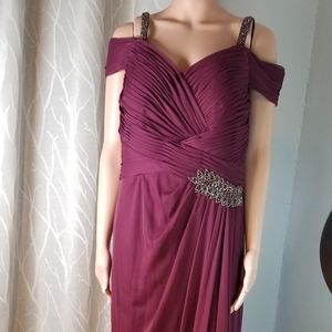Used Maxi party dress plum color
